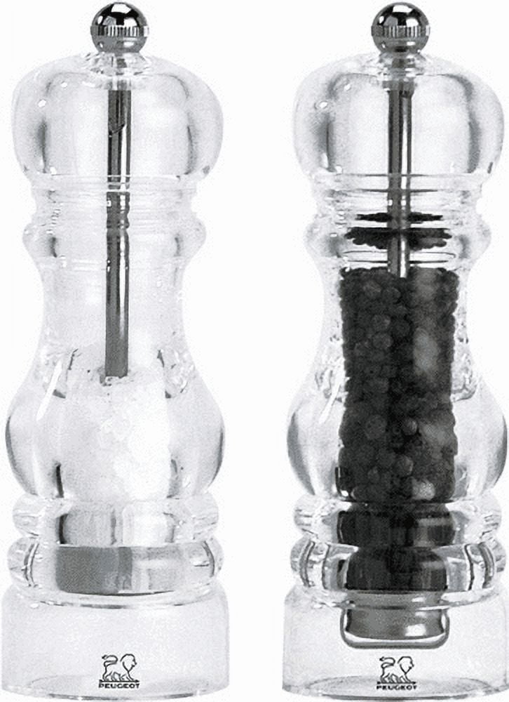 Clear Acrylic Electric Salt and Pepper Mill Set