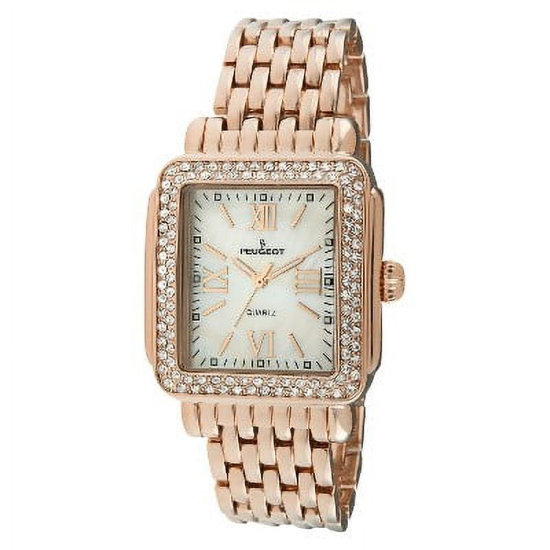 Peugeot Women Rectangle Dress Watch with Crystal Guyana | Ubuy display picture 1