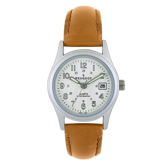 Peugeot Women’s Brown Nurses Sport Calendar Wrist Watch Easy Reader