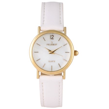 Peugeot Women's Classic 24mm White Watch With Easy to Read Numerals