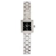 thumbnail image 1 of Peugeot Womens 20mm Silver-Tone Square Case Watch-Midnight Black Dial, 1 of 2