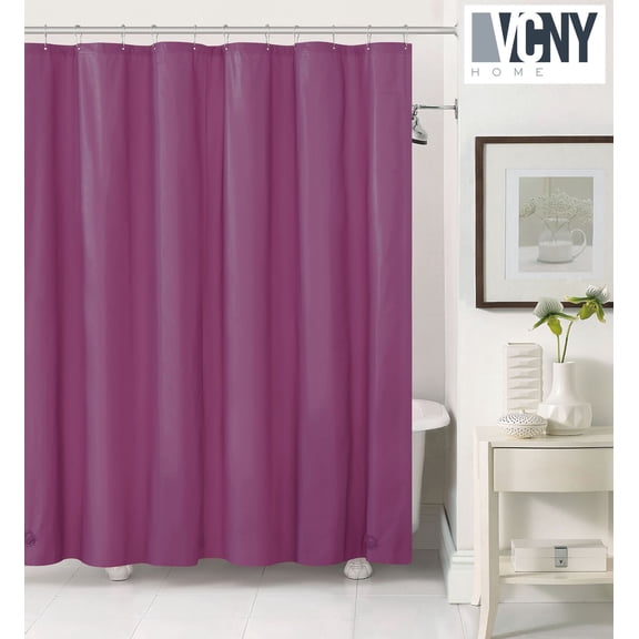 Peva Plastic Shower Curtain Liners With Magnets By Victoria Classics - Burgundy