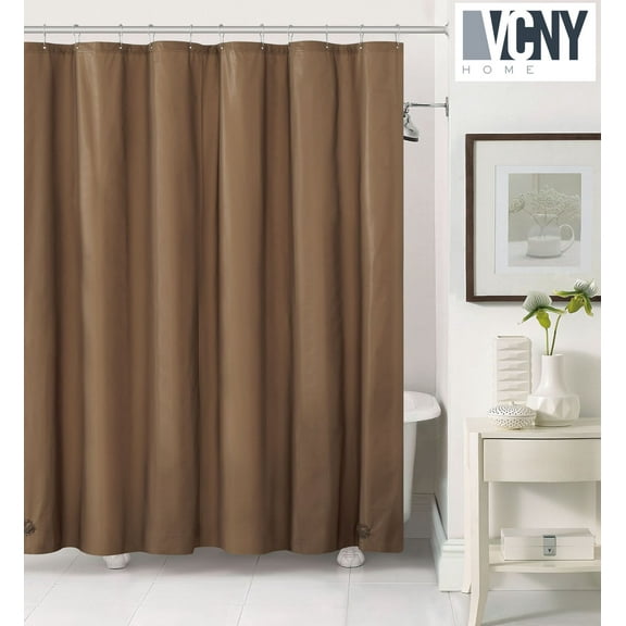 Peva Plastic Shower Curtain Liners With Magnets By Victoria Classics - Chocolate