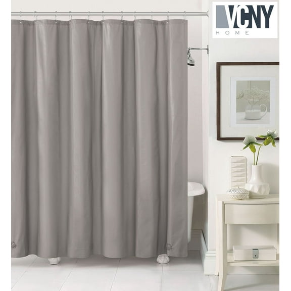 Peva Plastic Shower Curtain Liners With Magnets By Victoria Classics - Grey