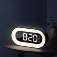 thumbnail image 1 of Pevode Digital Alarm Clock with Light, Musical Ringer, and Spare Battery(Black+RGB), 1 of 8