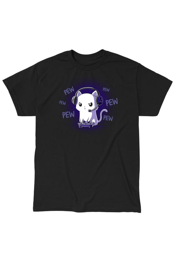 Pew Pew Kitty Funny, cute nerdy shirts Tee T-Shirt Sweatshirt Hoodie