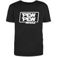 thumbnail image 1 of Pew Pew Wars Adult Humor Sarcastic Funny Unisex Black T Shirt, 1 of 1