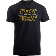 Pew Pew Wars | Funny Sci-fi Space Star Noises Science for Geek Men T-Shirt