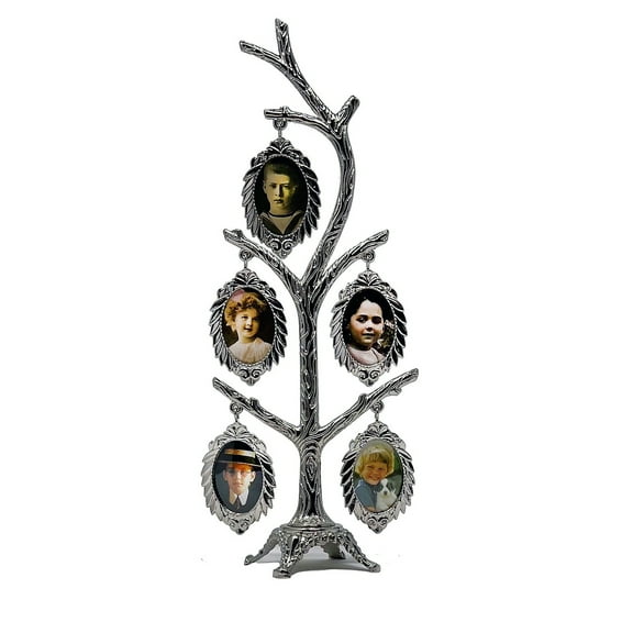 Pewter 5-opening Family Tree