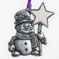thumbnail image 1 of Pewter Birthstone Snowman Ornament, February, 1 of 2