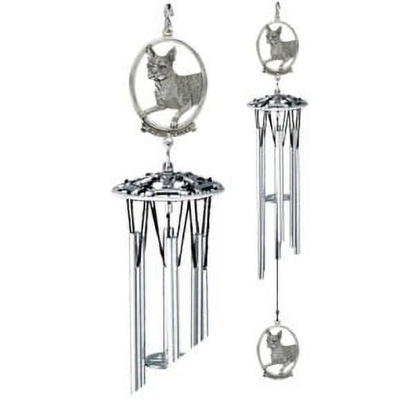 Pewter Boston Terrier Wind Chimes