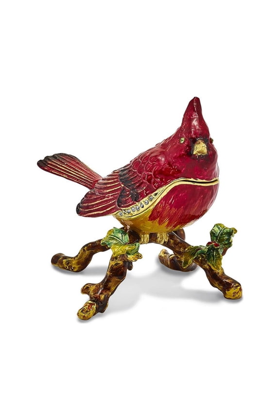 Pewter Cardinal Charlie Trinket Box