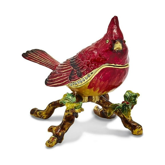 Pewter Cardinal Charlie Trinket Box