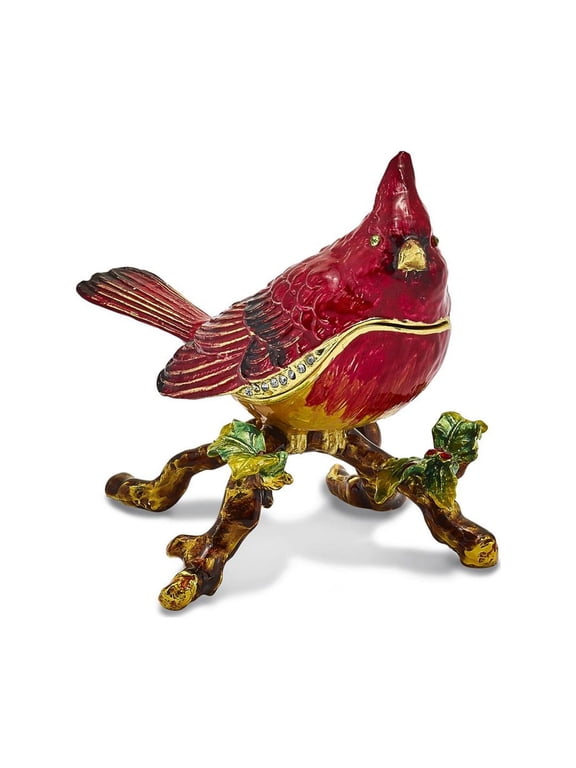 Pewter Cardinal Charlie Trinket Box