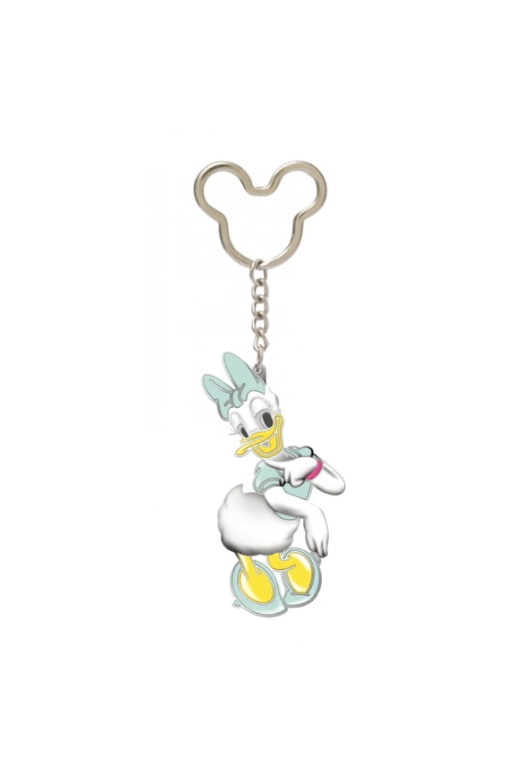 Pewter Colored Key Ring - Daisy