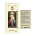 thumbnail image 1 of Pewter Divina Misericordia on a 18 inch Curb Chain with a Prayer to Divine Mercy Prayer Card, 1 of 1