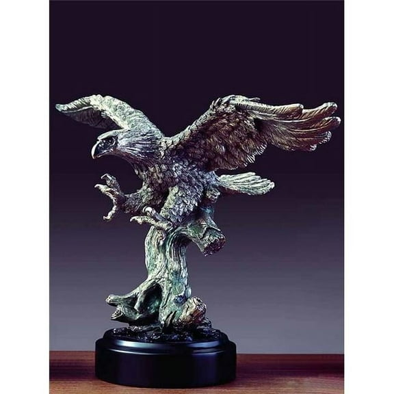 Pewter Eagle Sculpture - 15 x 9.5 in.