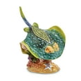 thumbnail image 1 of Pewter Enamel Stingray Trinket Box, 1 of 4