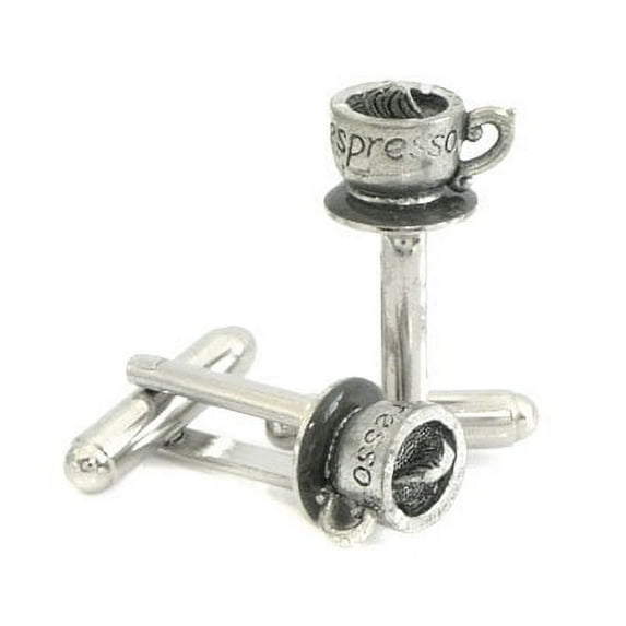 Pewter Esperesso Coffee Cufflinks