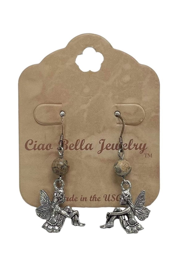 Pewter Fairy Necklace and Earring Set: A Whimsical and Magical Gift for the Fairy Lover in Your Life