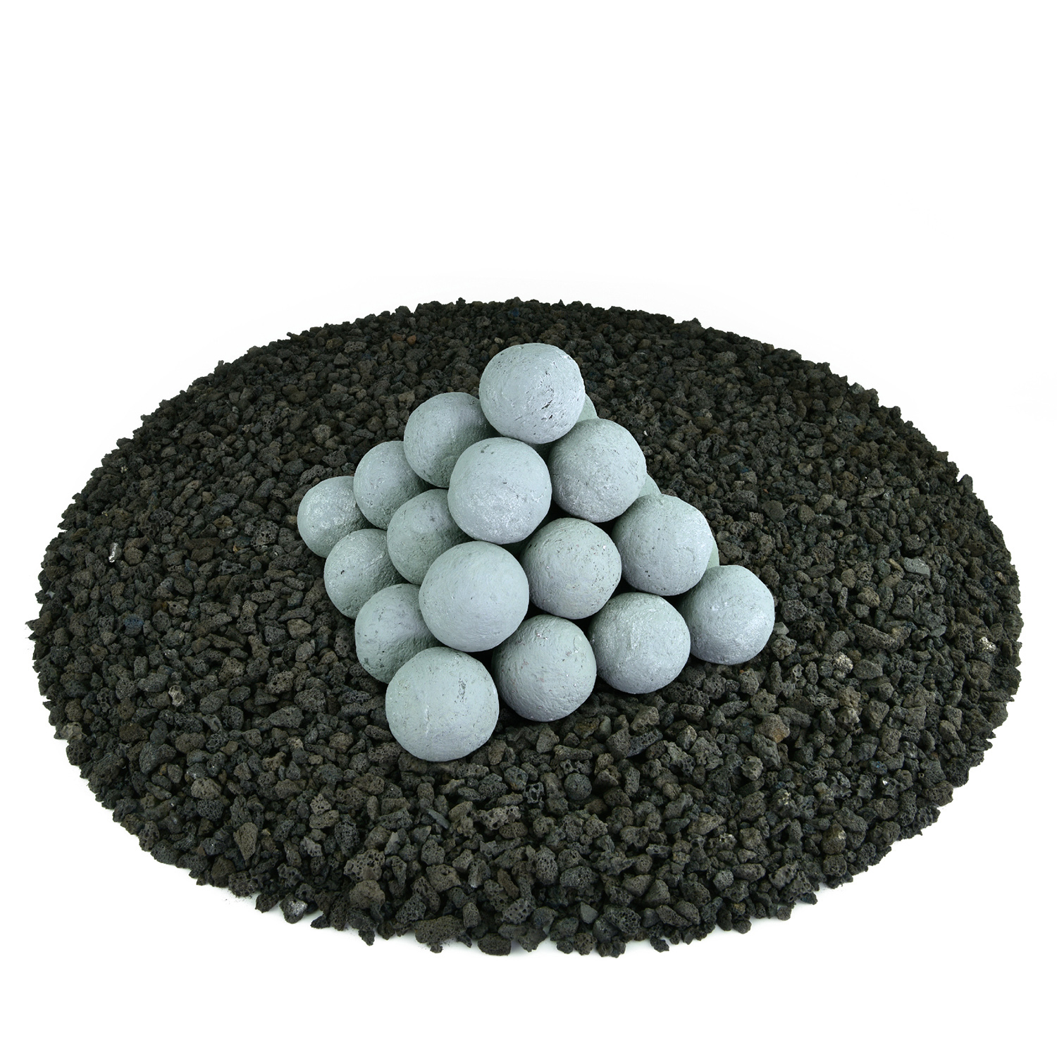 Pewter Gray, Ceramic Fire Balls | 2" Set of 30 - image 1 of 7