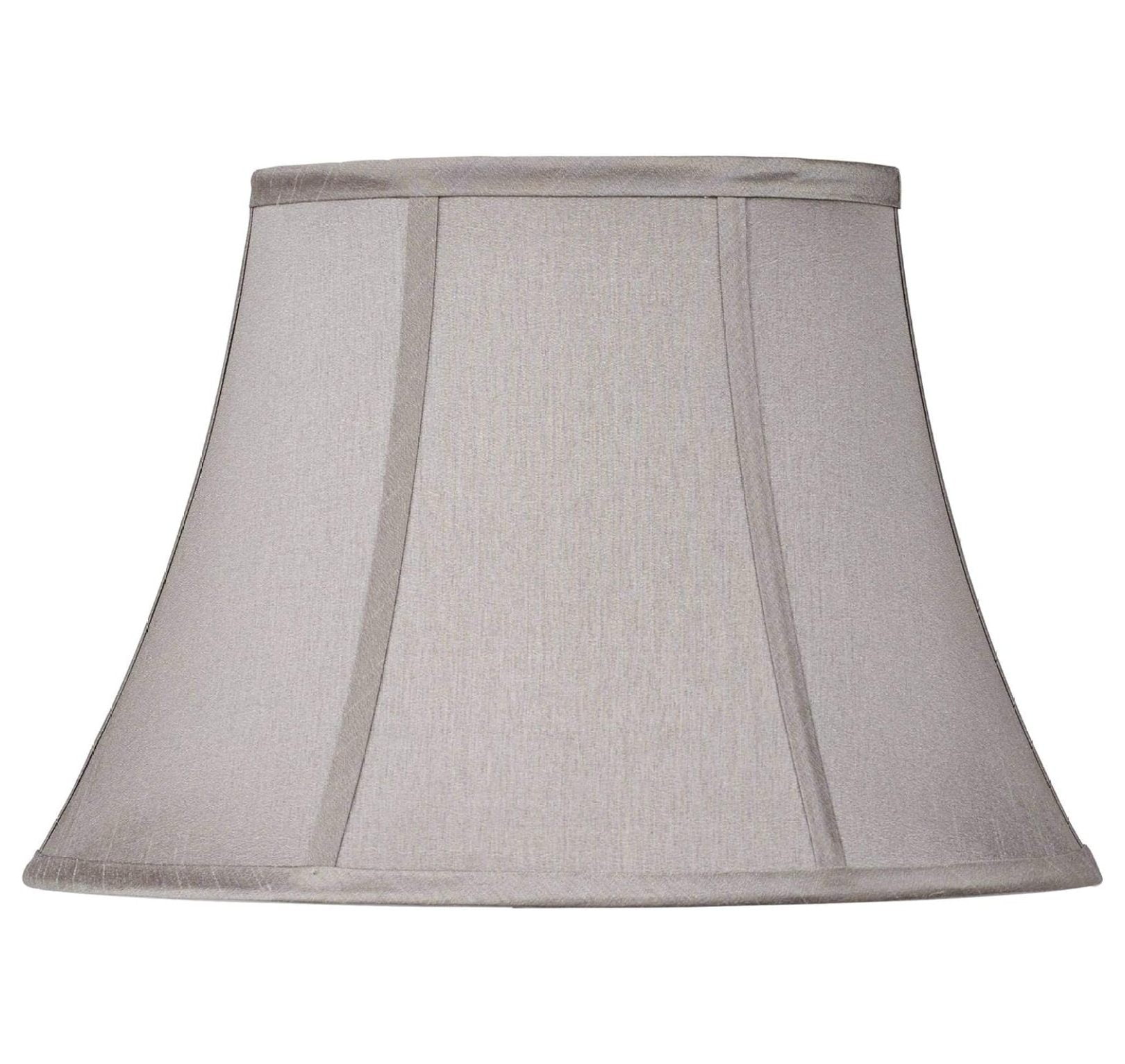 Pewter Gray Medium Oval Lamp Shade with Polished Brass Spider Fitter