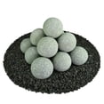 thumbnail image 1 of Pewter Gray, Speckled Ceramic Fire Balls | 4" Set of 14, 1 of 7