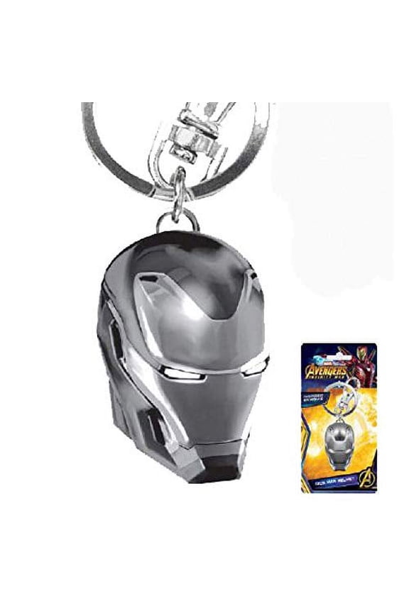 Pewter Key Ring - Infinity Saga (M) - Iron Man 3D Helmet