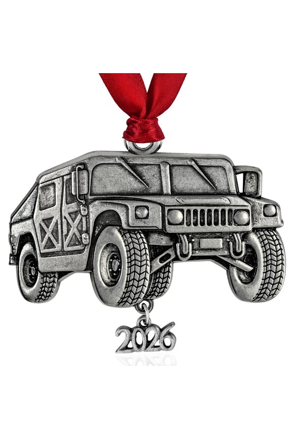 Pewter Military Humvee Ornament