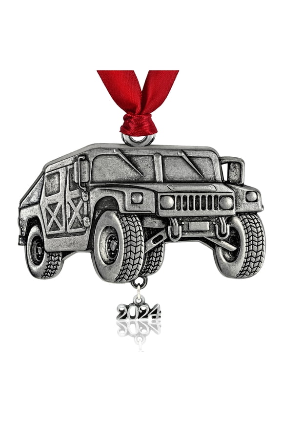Pewter Military Humvee Ornament