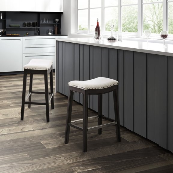 Pewter Nailhead & Metal Protection / Long - lasting Counter Stool for Home