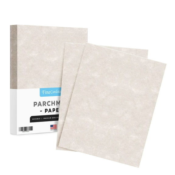 Pewter Parchment Paper – Great for Certificates, Menus and Wedding Invitations | 24lb Bond, 60lb Text (90gsm) | 8.5 x 11” | 100 Sheets per Pack