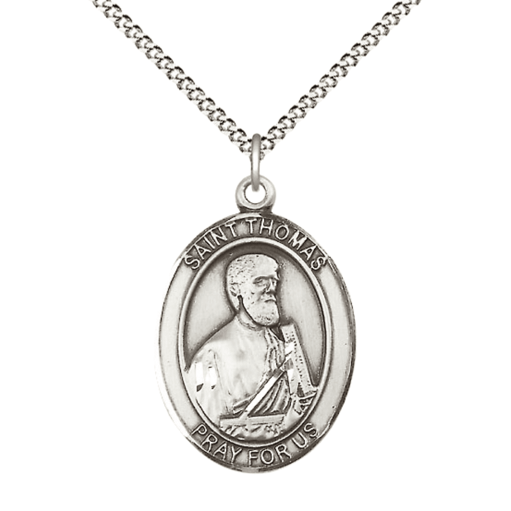 Fine Pewter Catholic Saint Joseph Lapel Pin Or Pendant - 1 Inch Medal On Prayer Card, Patron Saint Gift