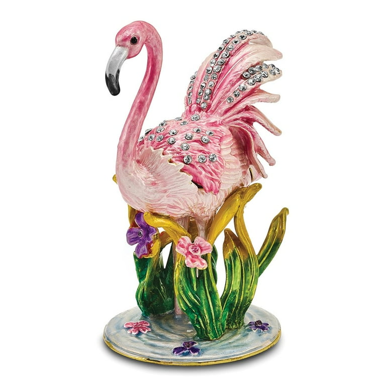 Bejeweled Pink Flamingo Trinket Box Bejeweled Pink Flamingo Trinket Box