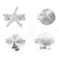 thumbnail image 1 of Pewter Seaside Seashell Starfish Napkin Rings Set of 4, 1 of 2