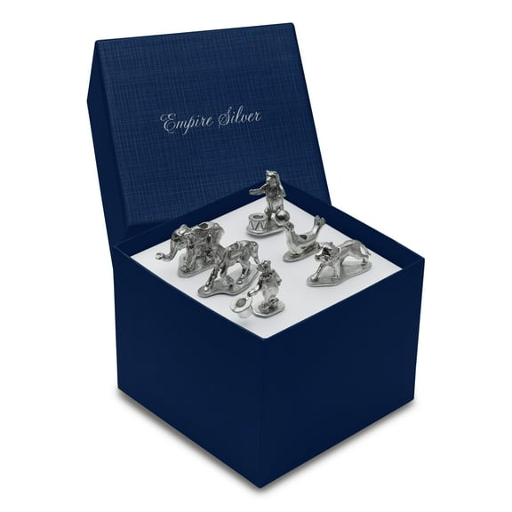 Pewter Set of Six Circus Characters Candleholders GP8932