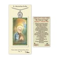 thumbnail image 1 of Pewter St. Maximilian Kolbe on a 24 inch Curb Chain with a Prayer to St Maximillian Kolbe Prayer Card, 1 of 1