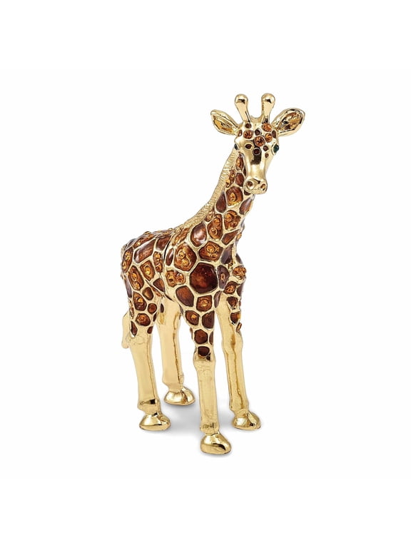Pewter Standing Giraffe Trinket Box