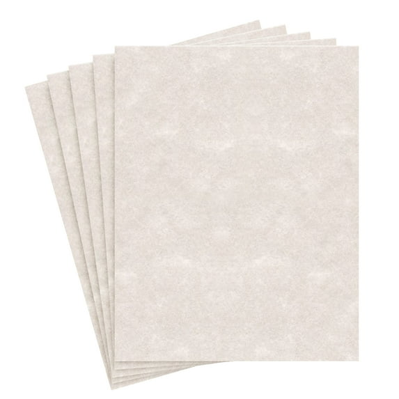 Pewter Stationery Parchment Paper - Great for Writing, Certificates, Menus and Wedding Invitations | 24lb Bond Paper | 8.5 x 11" | 50 Sheets per Pack