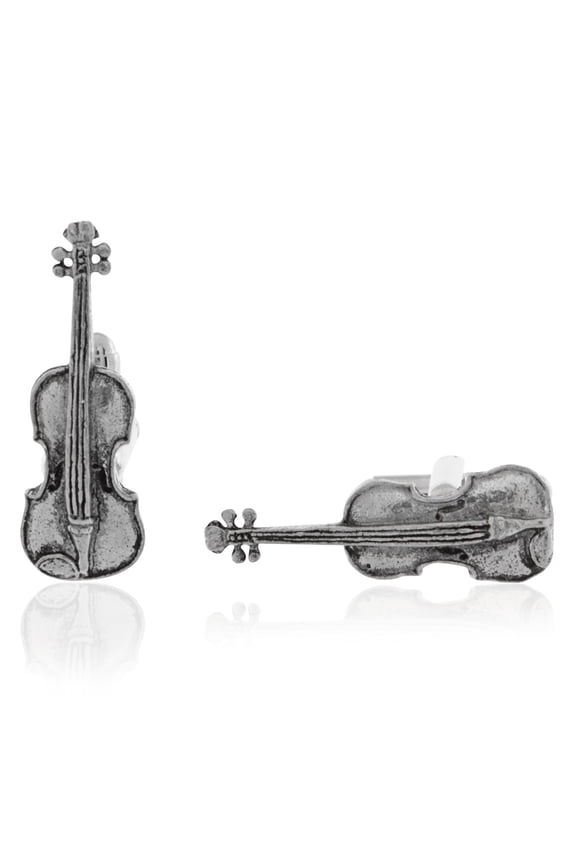 Pewter Violin Cufflinks