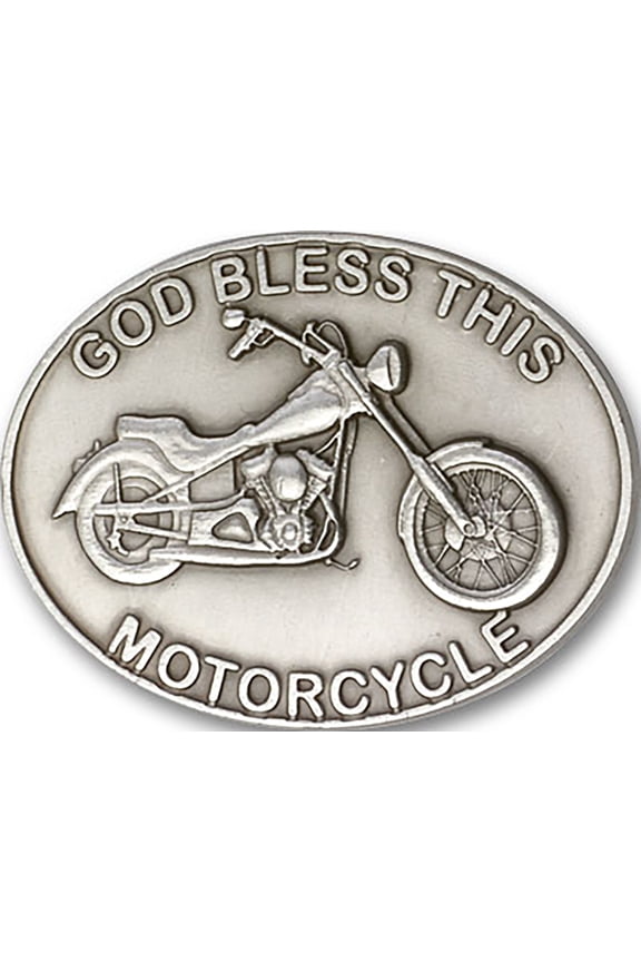 Pewter Visor Clip | GOD BLESS THIS MOTORCYCLE
