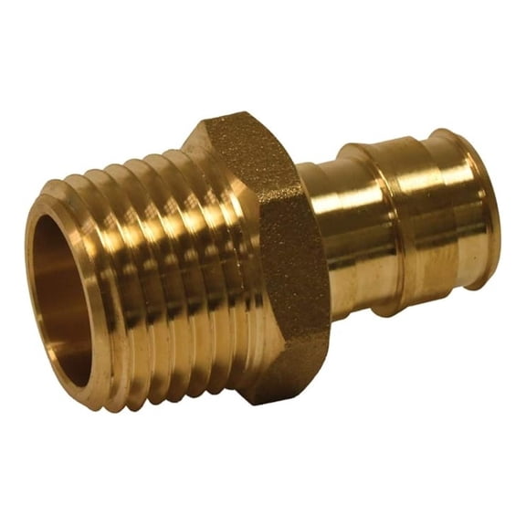 Pex Fittings 3/4" Male Adapter (5-Pack) - Brass F1960 Pex-A Expansion - Compatible with Uponor/Wirsbo & All Type A/Pert Tubing - NSF Certified Lead-Free