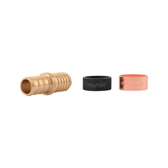 Pex Pipe Fitting, Coupling, Lead-Free, 3/4-In. Brass Barb