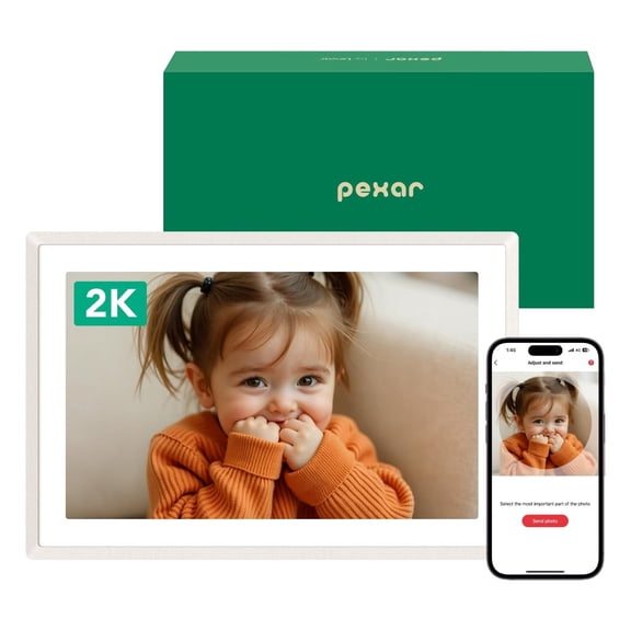 Pexar by Lexar 11" WiFi Digital Picture Frame, 2K Anti-Glare Touchscreen, Frameo App Photo & Video Sharing, 32GB Storage, Auto-Rotate