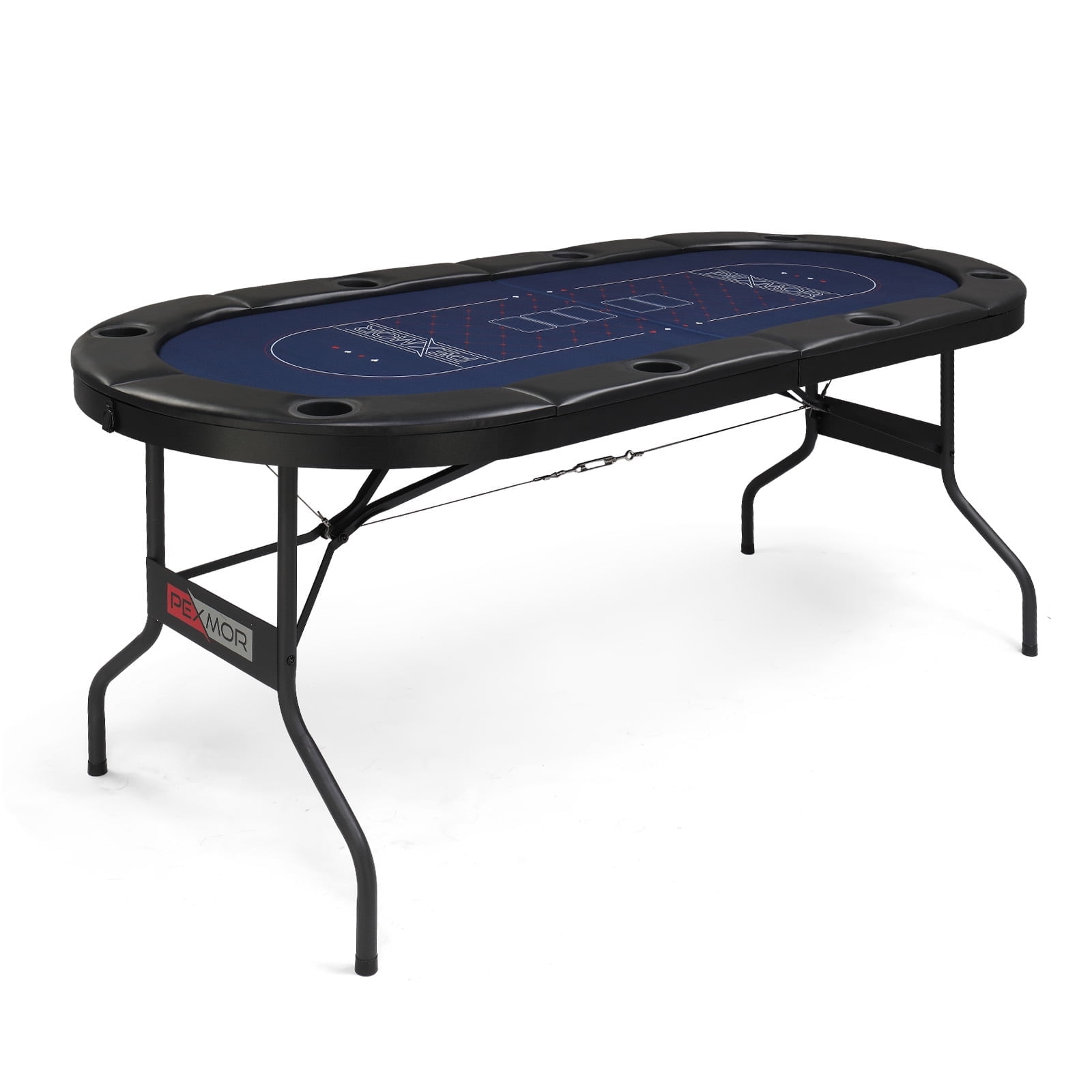 Barrington プレミアムポーカーテーブル 10人用 折り畳み Barrington 10 Player Folding Poker Table with Steel Cup