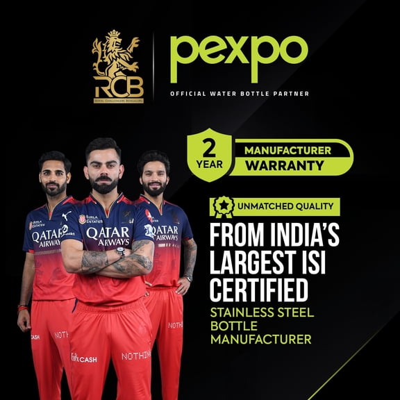 Pexpo Electro Stainless Steel Insulated Flask with Leakproof Lid - Silver Color - 1800ml Capacity