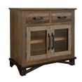 thumbnail image 1 of Peya 36 Inch Sideboard Buffet Console, 2 Drawers 2 Doors, Brown Pine Wood- Saltoro Sherpi, 1 of 5