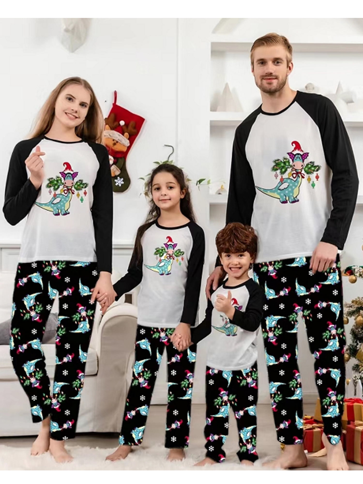 Peyakidsaa Christmas Family Matching Pajamas Long Sleeve Pj Set Party ...