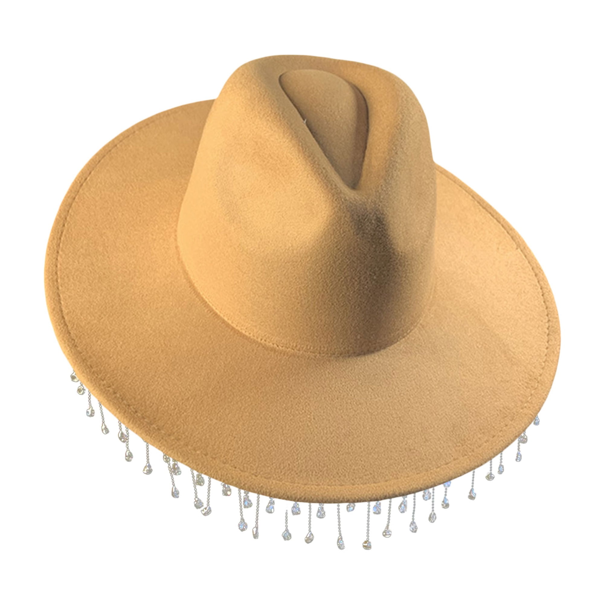 Peyakidsaa Cowboy Hats for Women Men Wide Brim Rhinestone