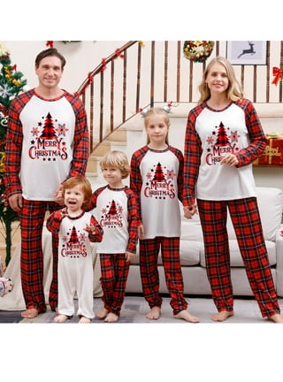 Christmas Family Matching Pajamas Set Christmas Holiday PJs Elk Top